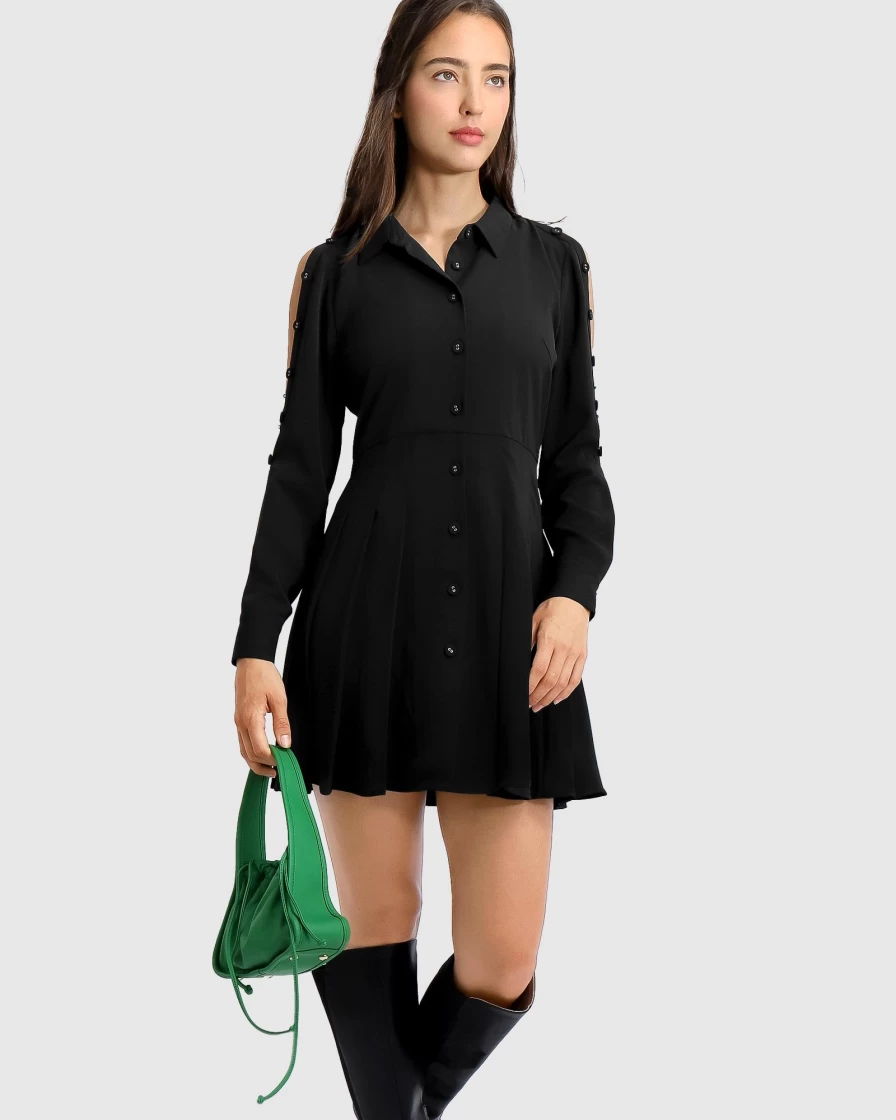 Belle & Bloom Women's Black Mini Dress - Boy Meets Girl Style