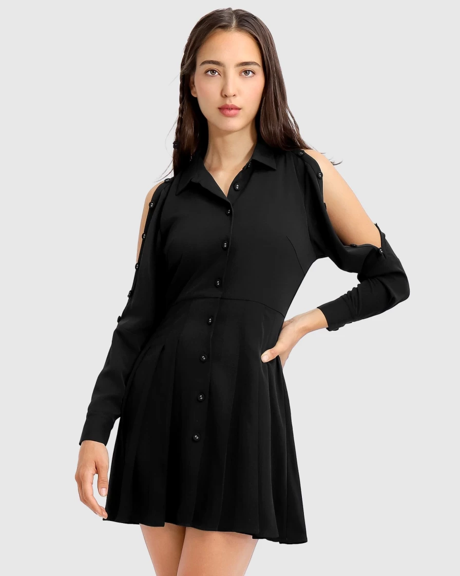 Belle & Bloom Women's Boy Meets Girl Mini Dress in Black - Stylish & Trendy