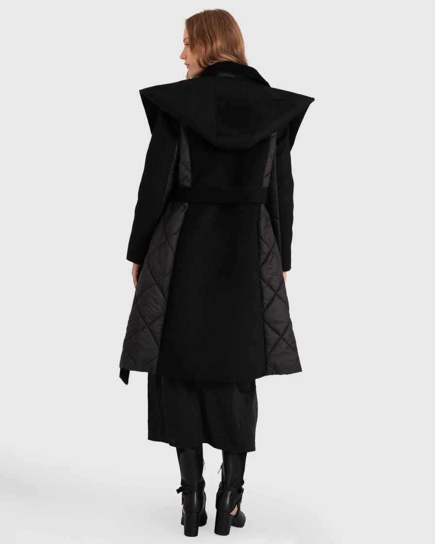 Belle & Bloom Women's Walk Me Home Convertible Trench Coat - Black