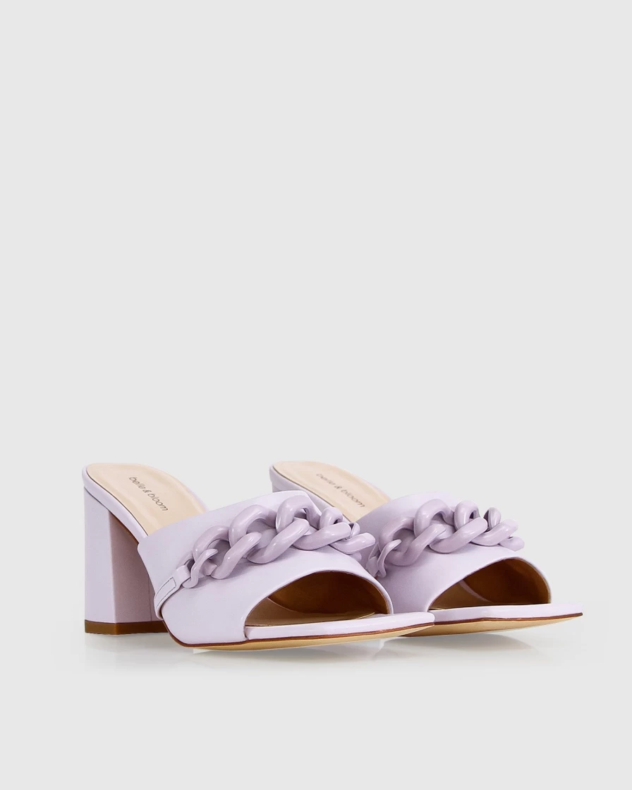 Belle & Bloom Women's Lilac Mule Sandals - Comfortable Walking Shoes